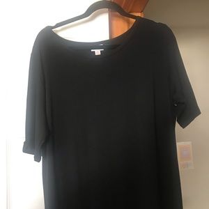 Lularoe Julia 3XL SOLID BLACK!! BNWT